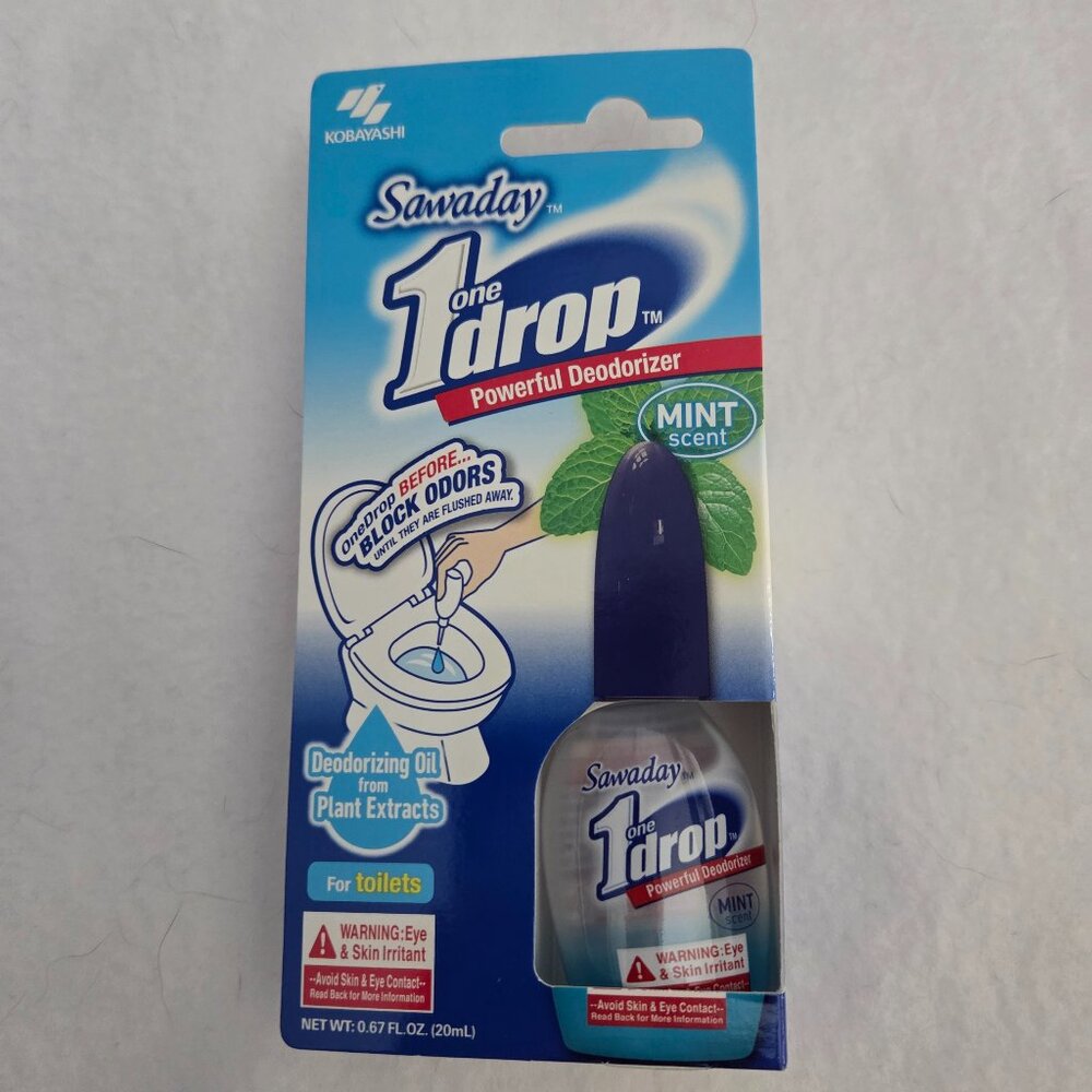One-Drop Powerful Toilet Odor Eliminator Mint Scent 0.67 fl oz - NIB